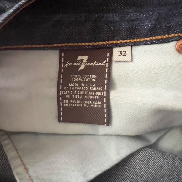 7 For All Mankind Paxtyn jeans men's size 32x34 blue dark wash tapered USA - Picture 5 of 7